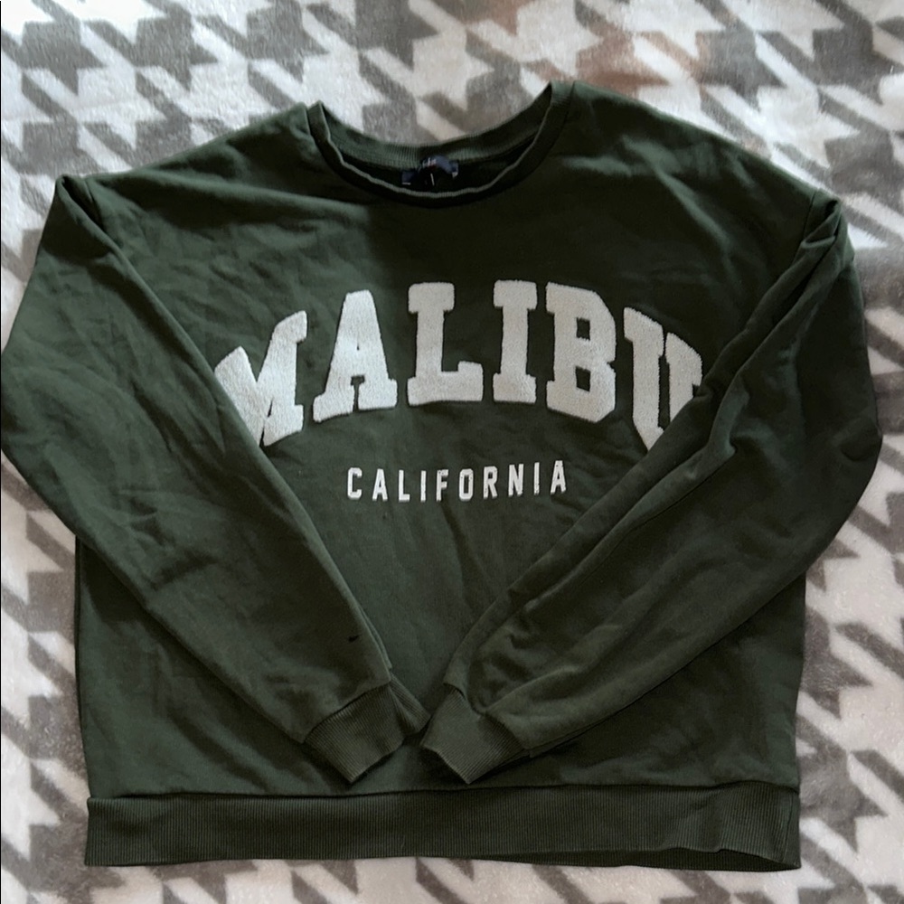 Malibu California Crewneck Sweater - Green